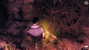 In-game screenshot of Rupert's body.